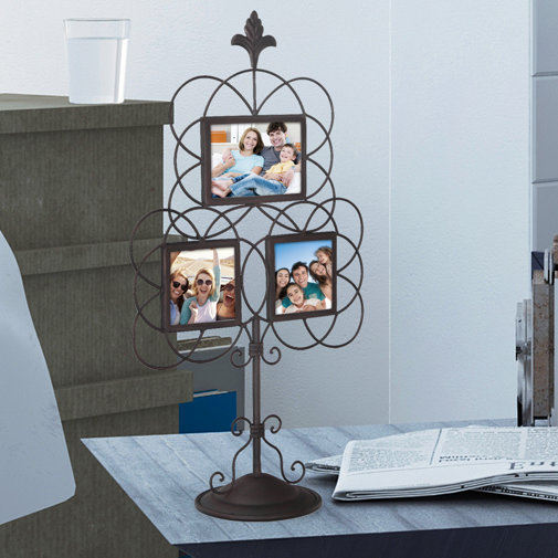 AdecoTrading 3 Opening Decorative Iron Metal Wall Hanging Collage